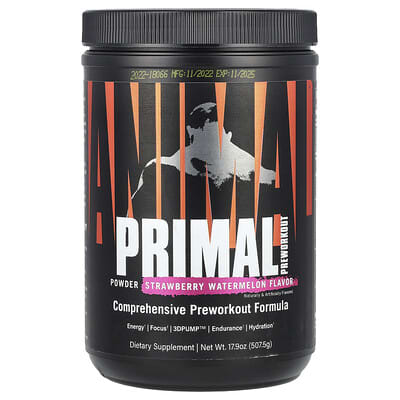 Animal Primal Preworkout порошок, Strawberry Watermelon, 17.9 oz (507.5 g)