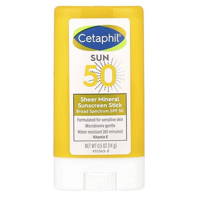 Sheer Mineral Sunscreen Stick, SPF 50, All Skin Types, 0.5 oz (14 g)