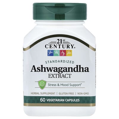 Ashwagandha Extract, Standardized, 60 Vegetarian Capsules (500 mg per Capsule)