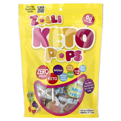 Keto Pops®, Fruit, Approx. 21-23 Pops, 5.2 oz (147 g)