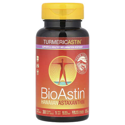 Turmeric Astin™, Hawaiian Astaxanthin®, 30 Vegan Soft Gels