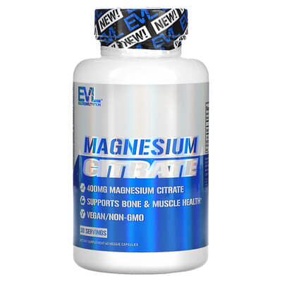 Magnesium Citrate, 60 Veggie Capsules (200 mg per Capsule)