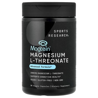 Magtein®, Magnesium L-Threonate, 90 Veggie Capsules (666 mg per Capsule)