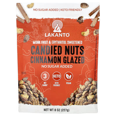 Кандированные орехи, Cinnamon Glazed, 8 oz (227 g)