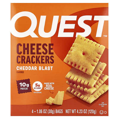 Cheese Crackers, Cheddar Blast, 4 Bags, 1.06 oz (30 g) Each