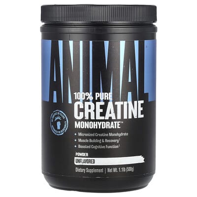 Animal 100% чистый порошок креатина моногидрат Unflavored 1.1 lb (500 g)