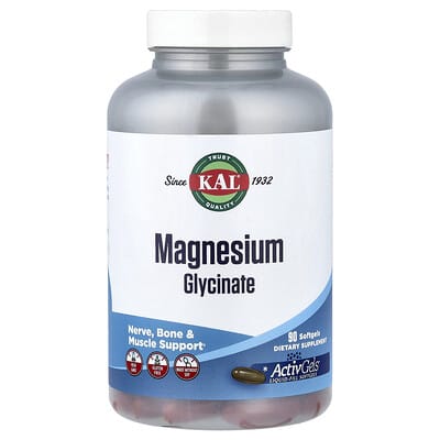 Magnesium Glycinate, 90 Softgels (105 mg per Softgel)