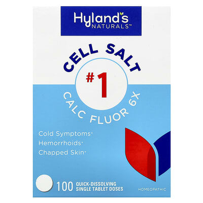 Cell Salt #1, Calc Fluor 6X, 100 быстрорастворимых таблеток
