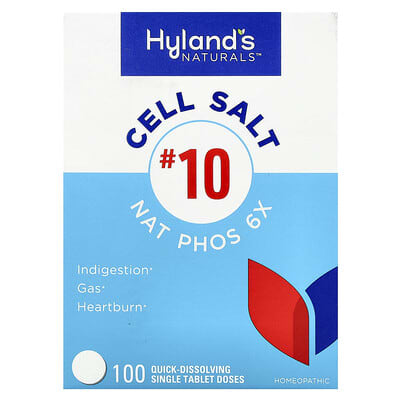 Hyland's Naturals Cell Salt #10 Nat Phos 6X 100 быстрорастворимых таблеток