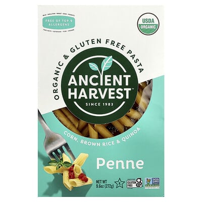 Organic & Gluten Free Pasta, Penne, 9.6 oz (272 g)