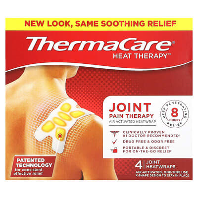 ThermaCare терапия при боли в суставах, 4 согревающих пластыря