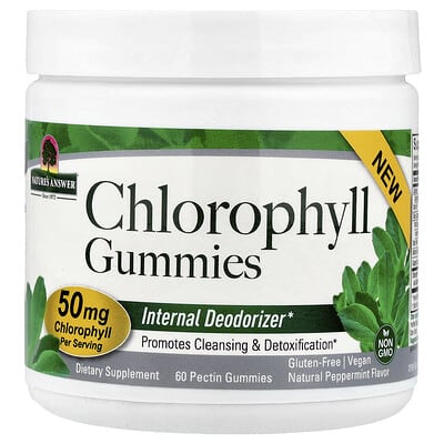 Chlorophyll Gummies, Natural Peppermint, 60 Pectin Gummies