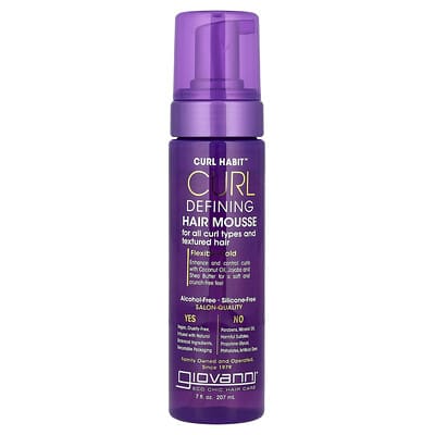 Curl Habit™, Defining Hair Mousse, For All Curl Types and Textured Hair, 7 fl oz (207 ml)