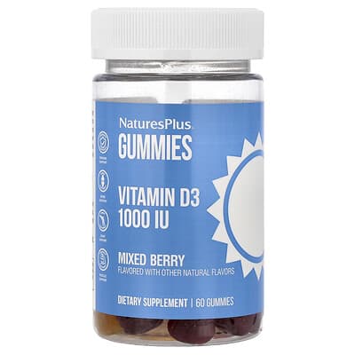 Vitamin D3 Gummies, Mixed Berry, 1,000 IU, 60 Gummies