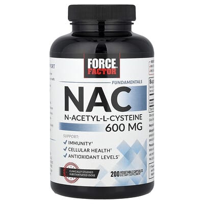 Fundamentals, NAC, N-Acetyl-L-Cysteine, 600 mg, 200 Vegetable Capsules