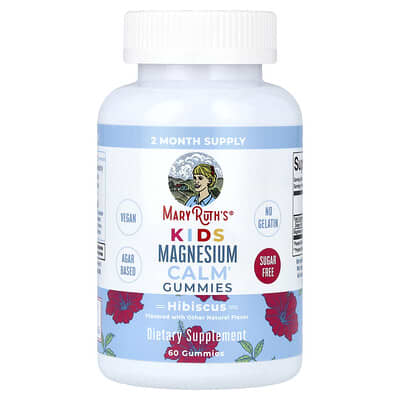 Kids Magnesium Calm Gummies, Hibiscus, 60 Gummies