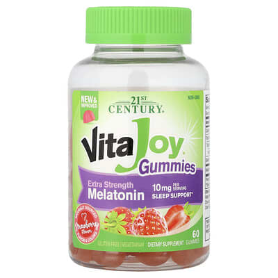 VitaJoy® Melatonin Gummies, Strawberry, 60 Gummies (5 mg per Gummy)