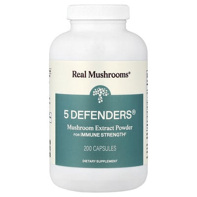 5 Defenders®, Mushroom Extract Powder, 200 Capsules