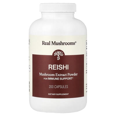 Reishi, Mushroom Extract Powder, 200 Capsules