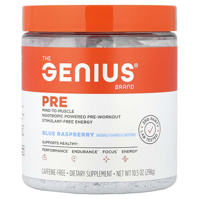 Pre, Caffeine Free, Blue Raspberry, 10.5 oz (298 g)
