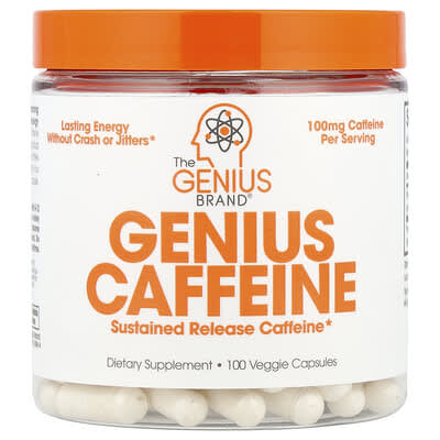 Genius Caffeine, 100 мг, 100 вегетарианских капсул