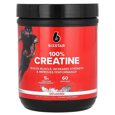 SIXSTAR 100% креатин, без вкуса, 10.58 oz (300 g)