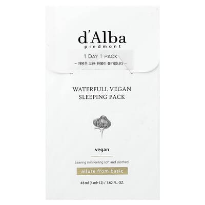 Waterfull Vegan Sleeping Pack, 12 Packs, 0.13 fl oz  (4 ml) Each