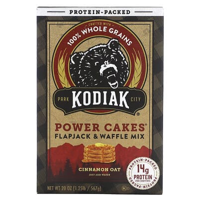 Kodiak Cakes Power Cakes® смесь для блинов и вафель, Cinnamon Oat, 20 oz (567 g)