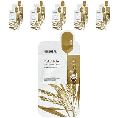 Placenta, Essential Beauty Mask, 10 Sheets, 0.81 fl oz (24 ml) Each
