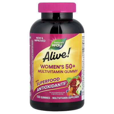 Alive!® Women's 50+ Multivitamin Gummy, Mixed Berry, 150 Gummies