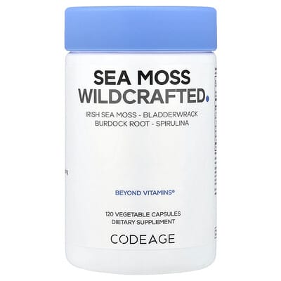 Морской мох Codeage, дикорастущий, 120 растительных капсул