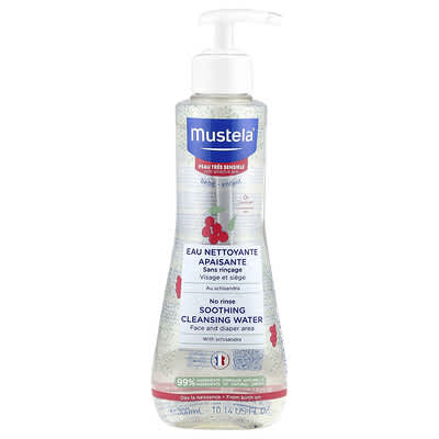 Очищающая вода Mustela No Rinse Soothing, для очень чувствительной кожи, без отдушки, 10.14 fl oz (300 ml)
