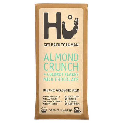 Шоколад Hu Almond Crunch + Coconut Flakes, 2.1 oz (60 g)