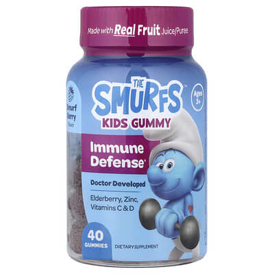 Kids Gummy, Immune Defense, Ages 3+, Smurf Berry, 40 Gummies