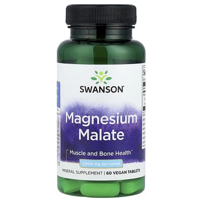 Magnesium Malate, 1,000 mg, 60 Vegan Tablets