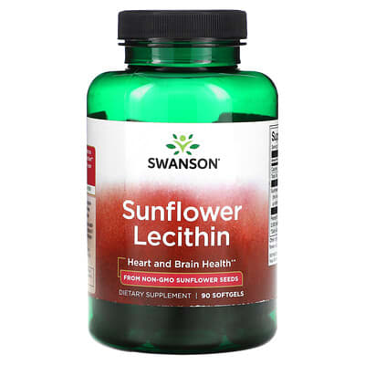 Sunflower Lecithin, 90 Softgels (1,200 mg per Softgel)