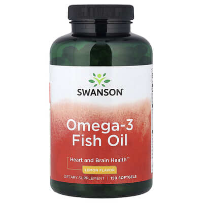 Omega-3 Fish Oil, Lemon, 150 Softgels