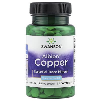 Albion® Copper, 2 mg, 300 Tablets