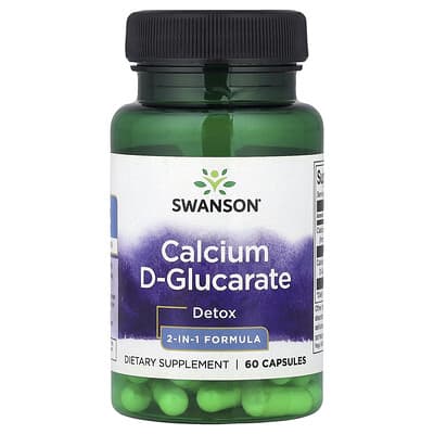 Calcium D-Glucarate, 60 Capsules (250 mg per Capsule)