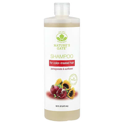 (Nature's Gate), шампунь с гранатом и подсолнечником для окрашенных волос, 16 fl oz (473 ml)