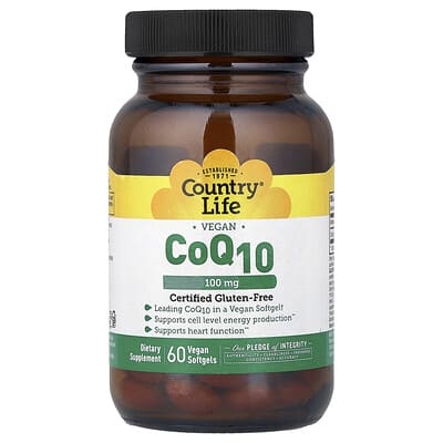 Vegan CoQ10, 100 mg, 60 Vegan Softgels