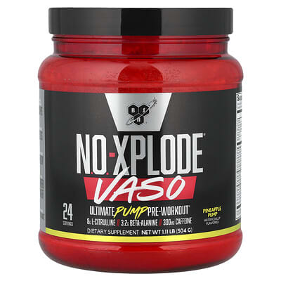 BSN предтренировочный комплекс No-Xplode® VASO, ананас, 1.11 lb (504 g)