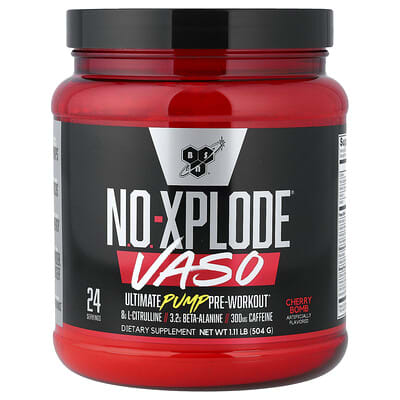 Предтренировочный комплекс BSN No-Xplode® VASO Ultimate Pump, Cherry Bomb, 1.11 lb (504 g)