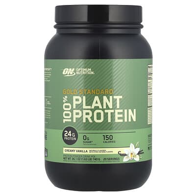 Gold Standard® 100% Plant Protein, Creamy Vanilla, 1.63 lbs (740 g)
