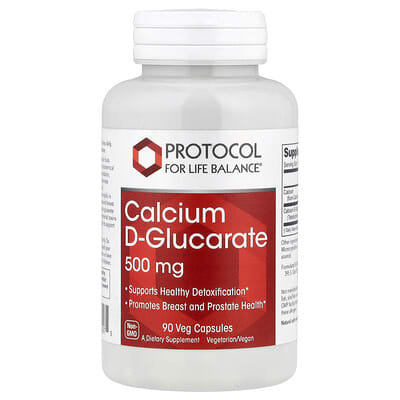 Calcium D-Glucarate, 500 mg, 90 Veg Capsules