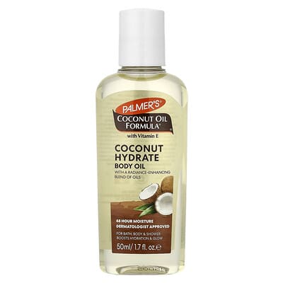 Кокосовое масло с витамином E, увлажняющее масло для тела, 1.7 fl oz (50 ml)