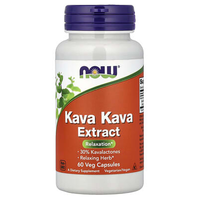 Kava Kava Extract, 60 вегетарианских капсул (250 mg в капсуле)