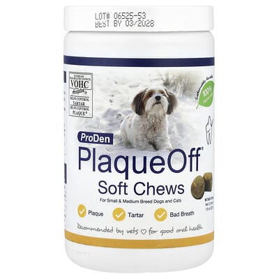 PlaqueOff® Soft Chews, For Small & Medium Breed Dogs & Cats, 90 Soft Chews, 7.9 oz (225 g)