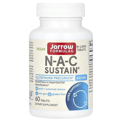Vegan N-A-C Sustain®, 600 mg, 60 Tablets