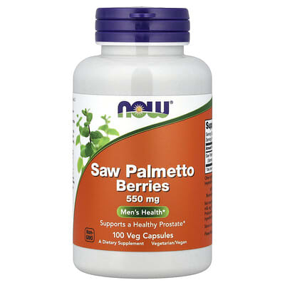 Saw Palmetto Berries, 550 mg, 100 Veg Capsules